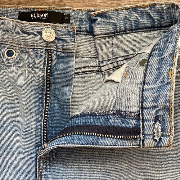 Hudson Jeans Elly High Rise Tapered Crop Denim Jeans In Skyline Size 25 - Picture 11 of 15
